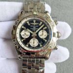 Copy Breitling Chronomat Stainless Steel Black Dial Quartz Watch